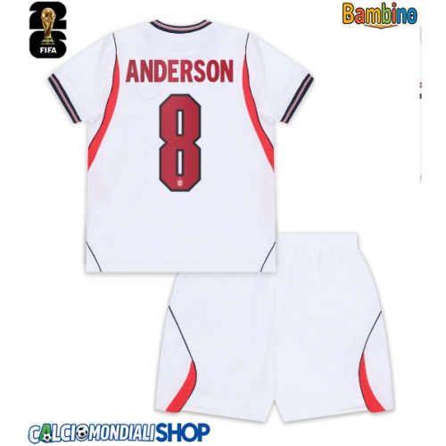 Maglie da calcio Inghilterra Elliot Anderson #8 Prima Maglia Bambino Mondiali 2026  Manica Corta + Pantaloni corti)